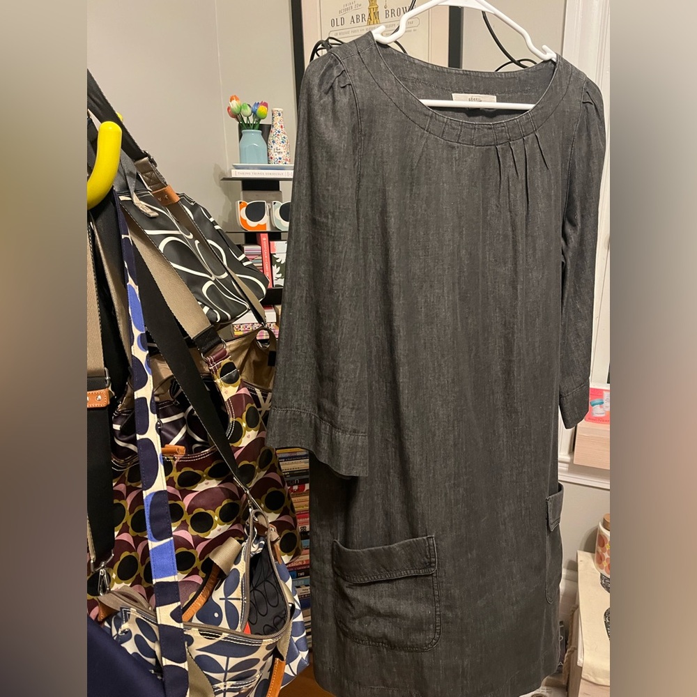 FOSSIL CHAMBRAY SHIFT DRESS - Picture 2 of 7